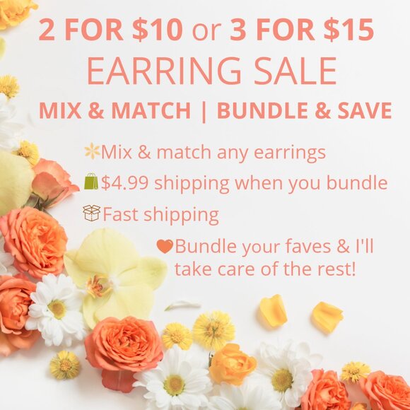 ⭐ 2 for $10 or 3 for $15 Earring SALE | Mix & Match | Bundle & Save ⭐ - Picture 2 of 4